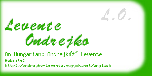 levente ondrejko business card